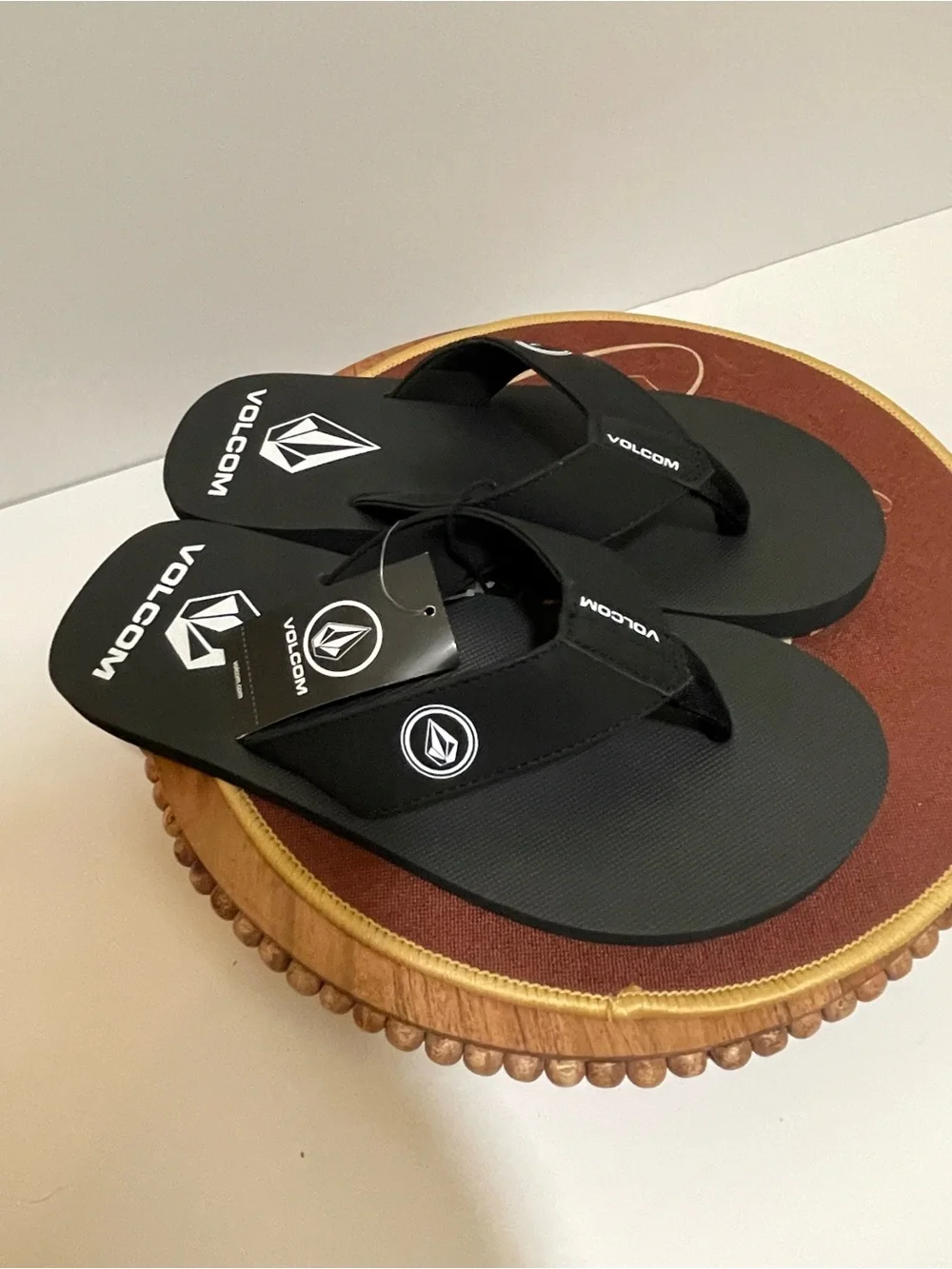 Volcom Black Men's Logo Thong Sandals